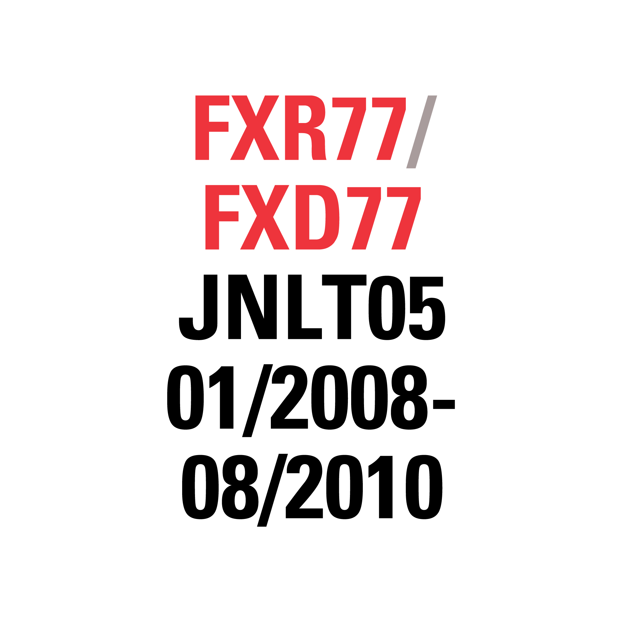 FXZ77 FXY/FXZ 09/2010-2025